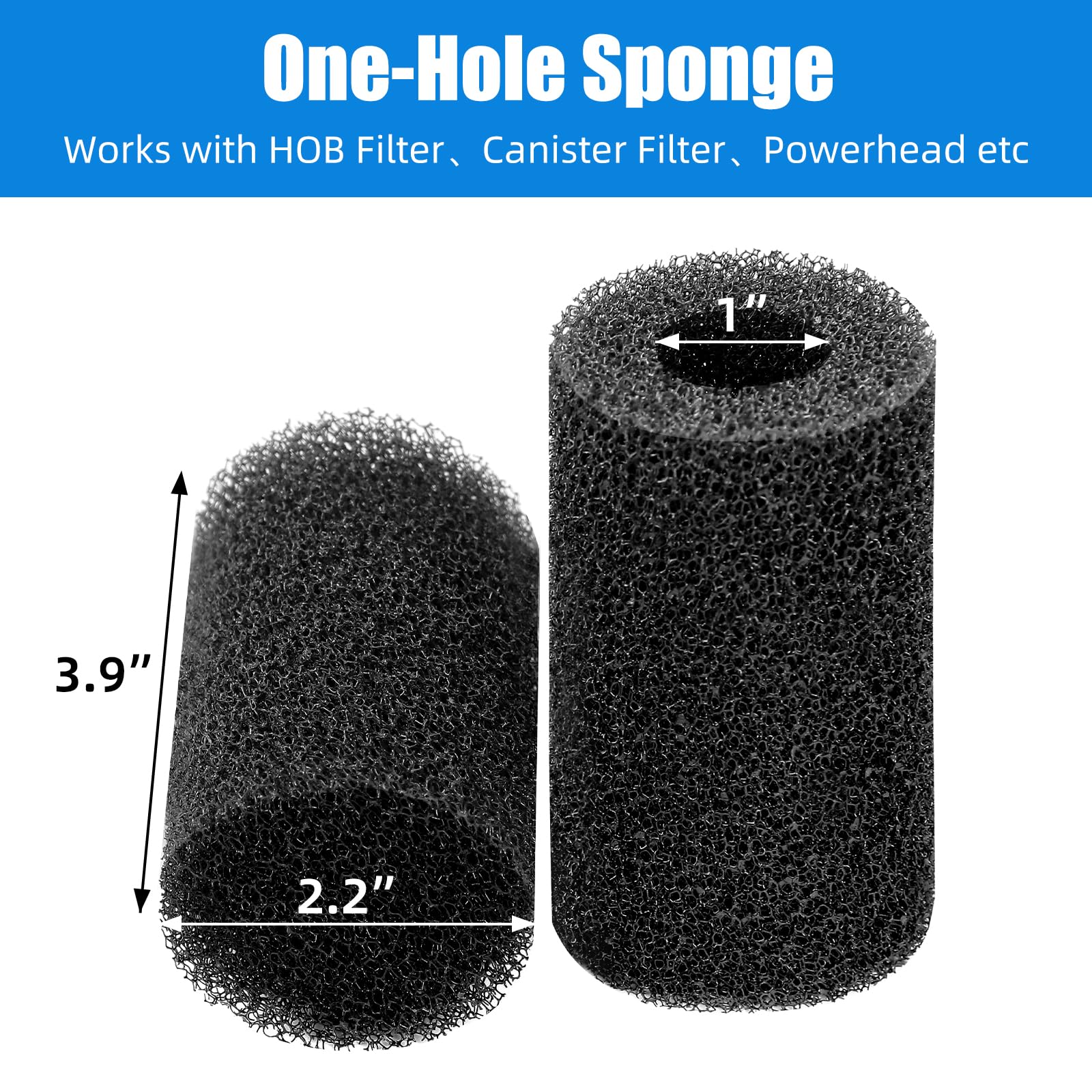 AQUANEAT pre-filter sponge placed over a filter intake guards tank inhabitants