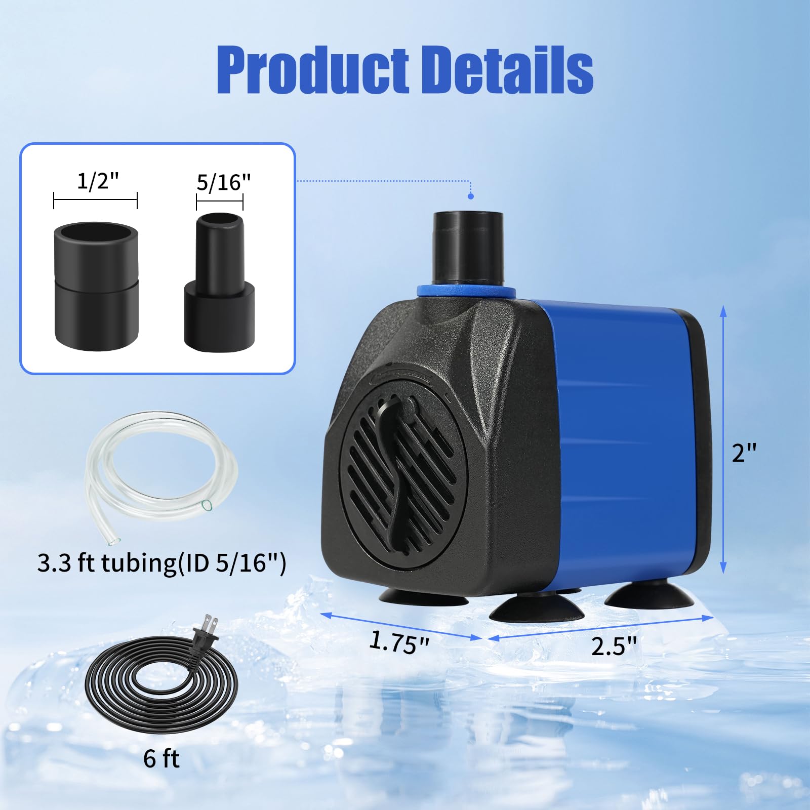 AQUANEAT submersible pump in aquarium setup illustrating reliable water circulation.