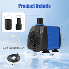 AQUANEAT submersible pump in aquarium setup illustrating reliable water circulation.