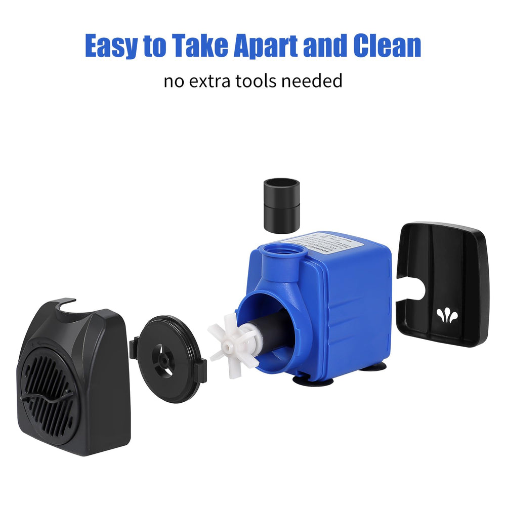 AQUANEAT two-outlet setup with 5/16 and 1/2 inch tubing options.