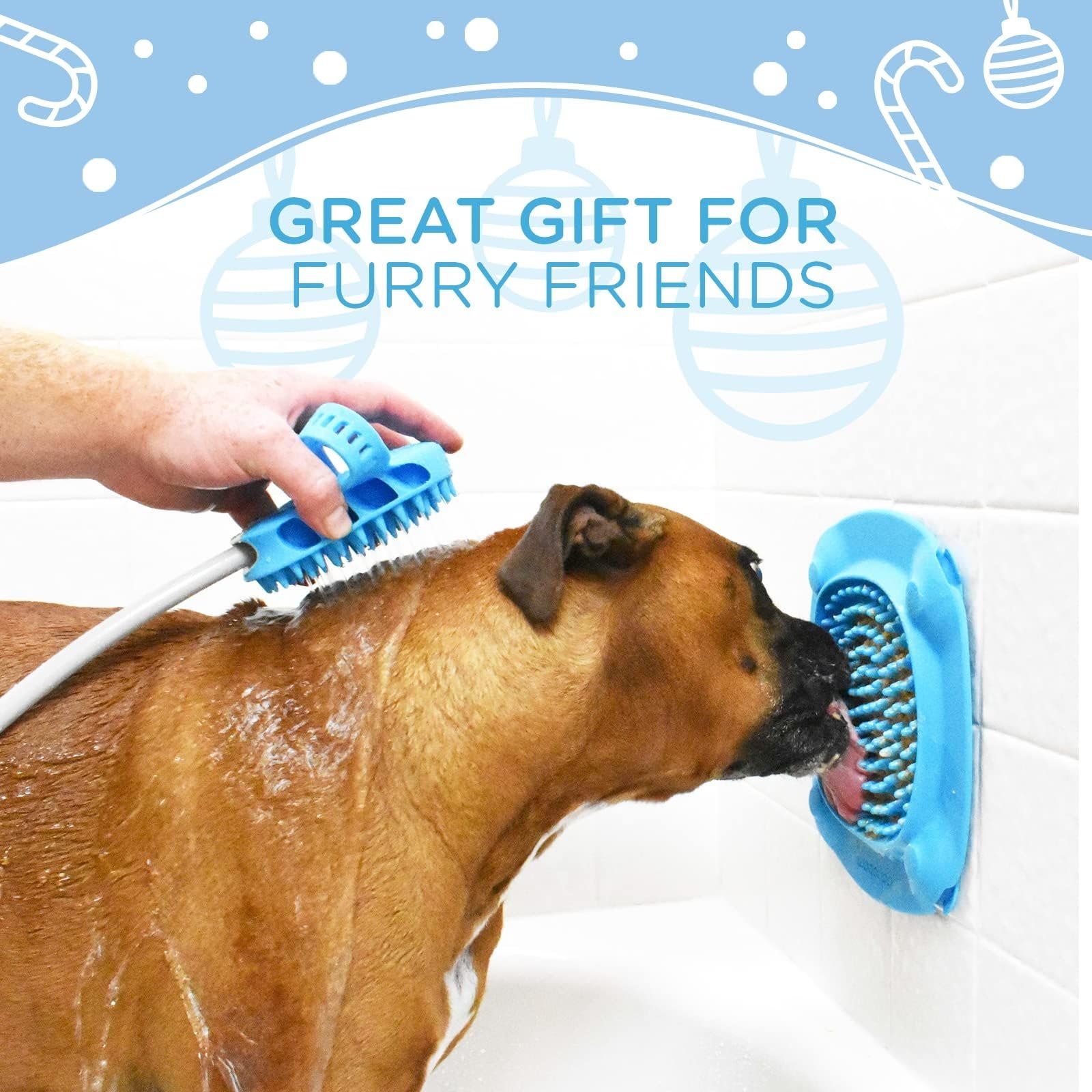 Aquapaw Lick Mat XL blue offers a large licking surface for bigger dogs.