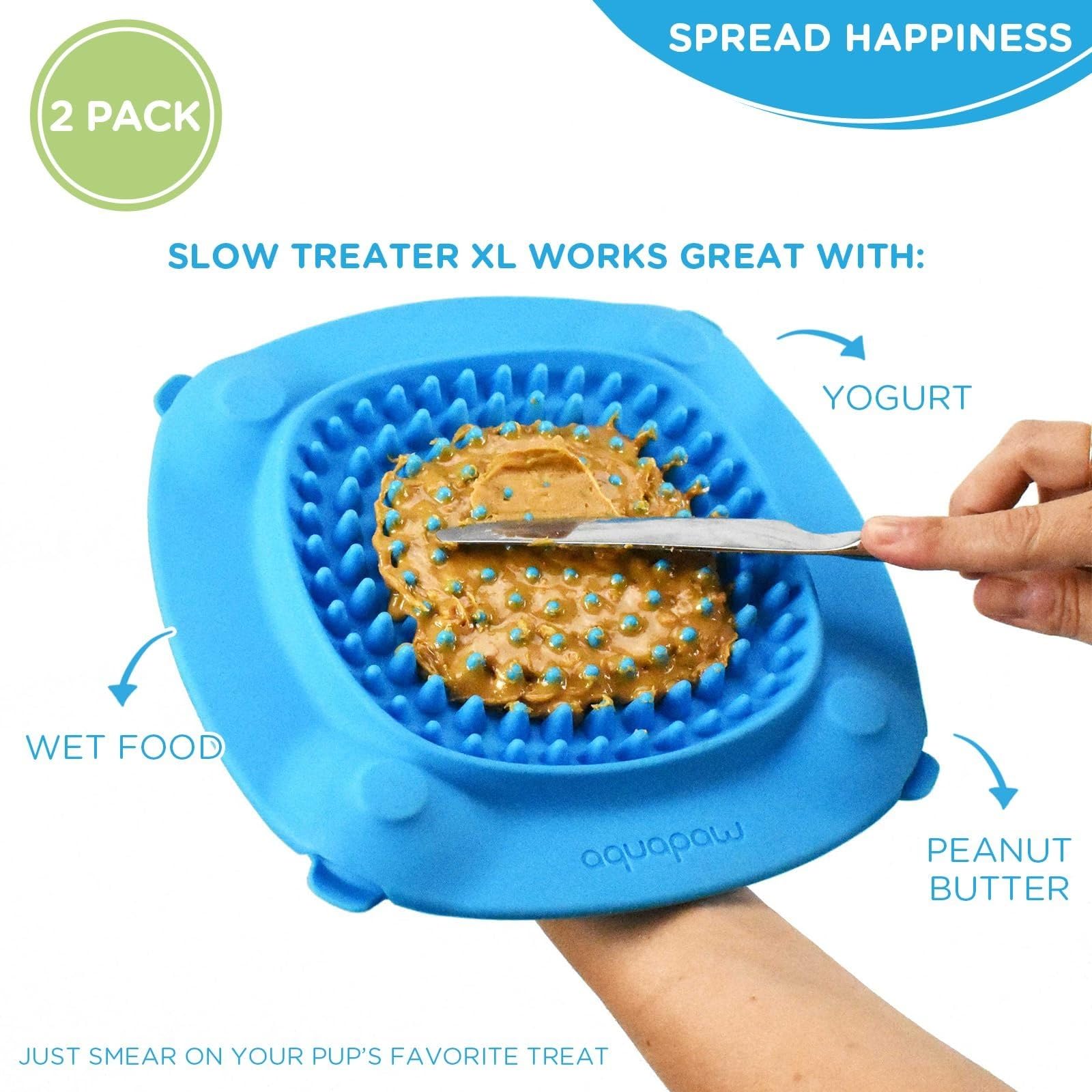Aquapaw lick pad helps reduce bath-time struggles by offering playful distraction