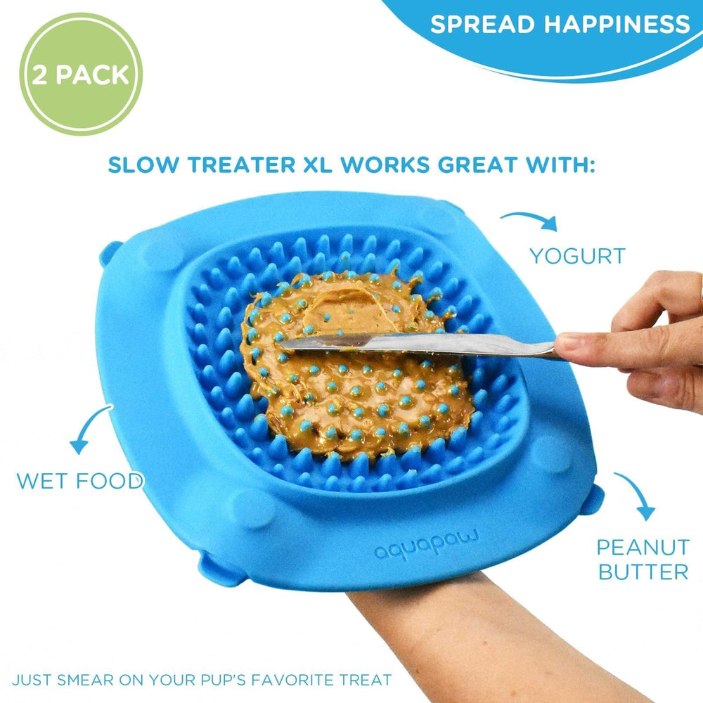 Aquapaw lick pad helps reduce bath-time struggles by offering playful distraction