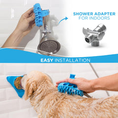 Aquapaw silicone brush soft grooming tool for relaxing massages.