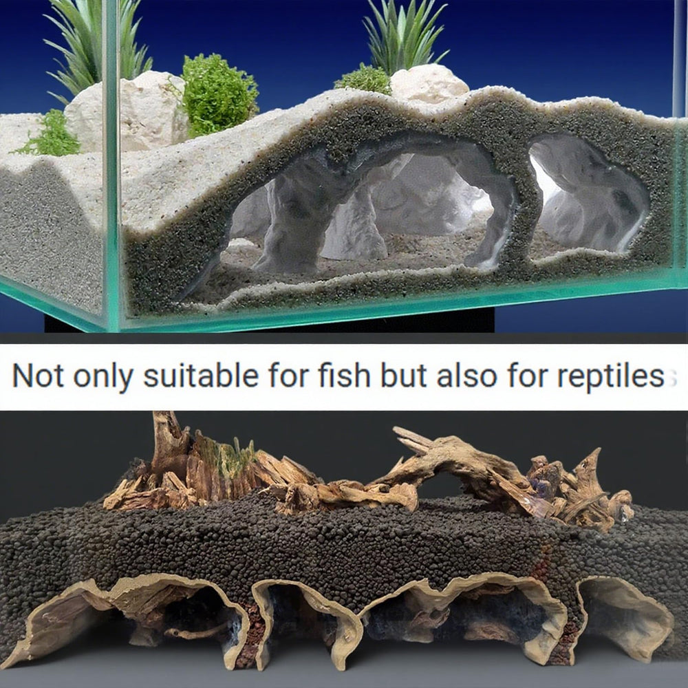 Aquarium Cave Decor Clown Loach Cave supports peaceful tank sharing and hiding.