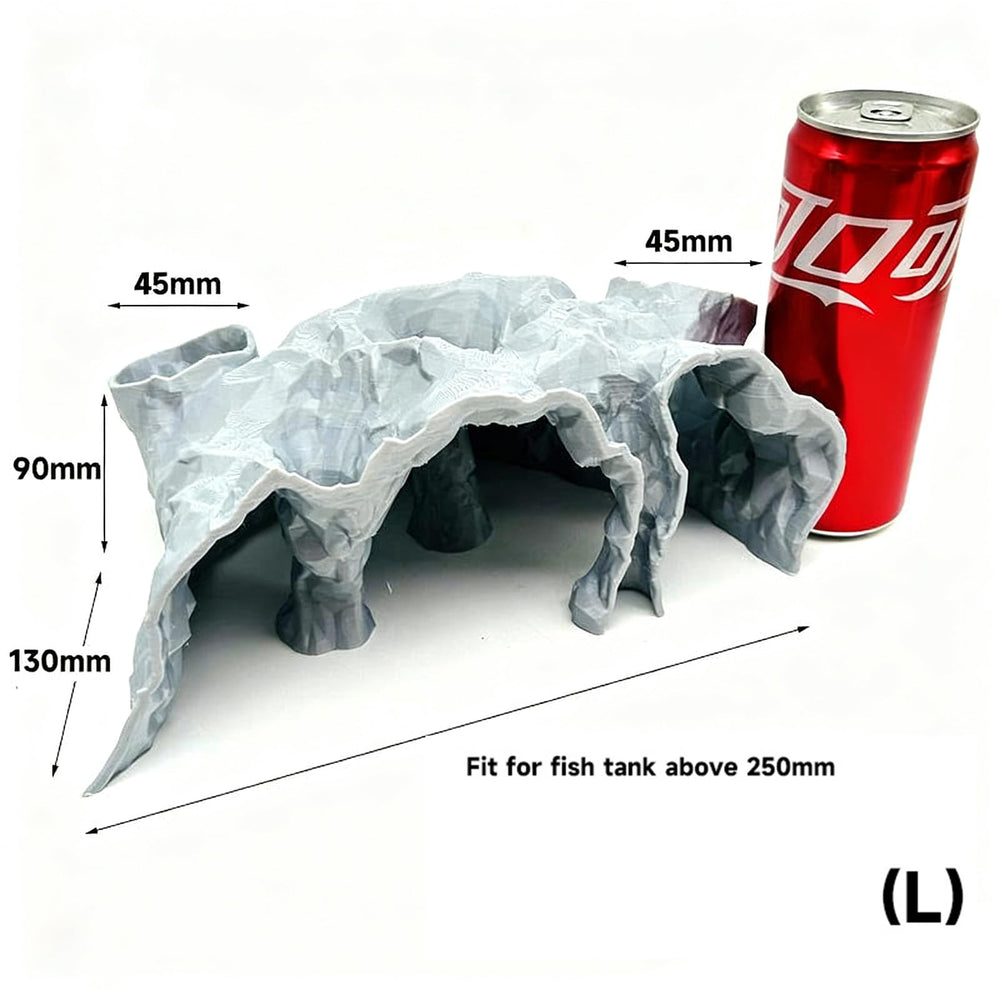 Aquarium Cave Decor safe PETG material preserves water parameters and fish safety