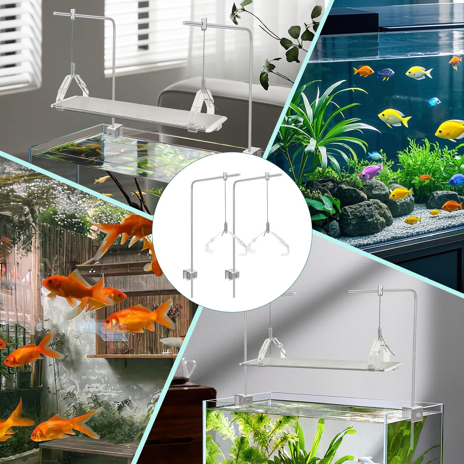 Reef-tank brightness demo with Aquarium Light Rack highlights studio-like lighting