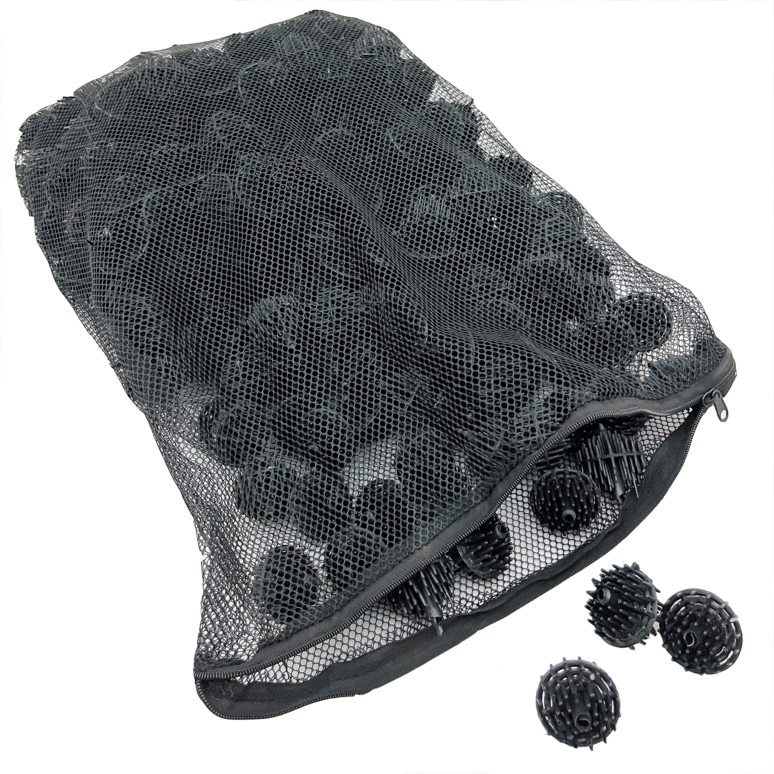 Aquarium Masters 300-count bio balls close-up show spine design boosting surface area for beneficial bacteria.
