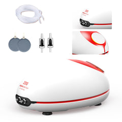 AQUASMITH 1.5w ultra quiet air pump on desk delivers whisper-quiet operation for homes.