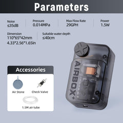 AQUASMITH Aquarium Air Pump compact body saves space in your home aquarium setup.