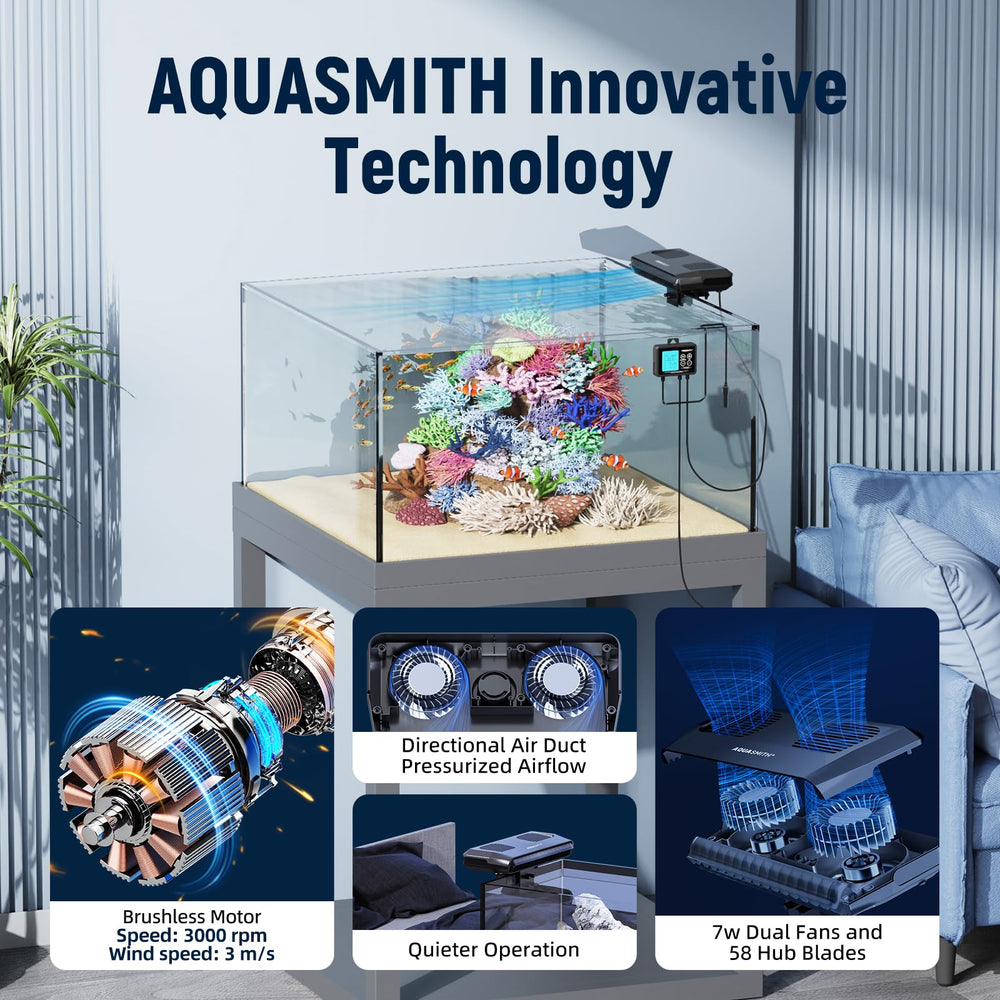 AQUASMITH Dual Fans in action illustrate strong airflow and faster cooling