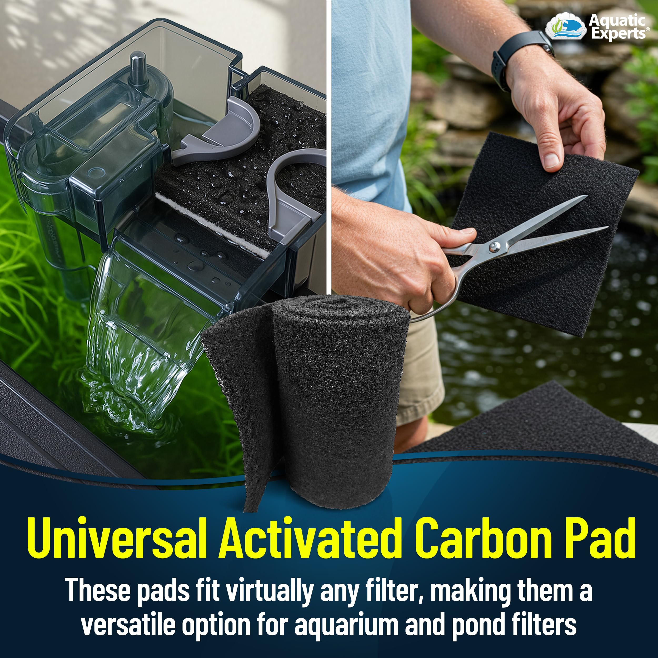 Aquatic Experts Carbon Pad bulk-savings demonstrates cost-efficient replacement.