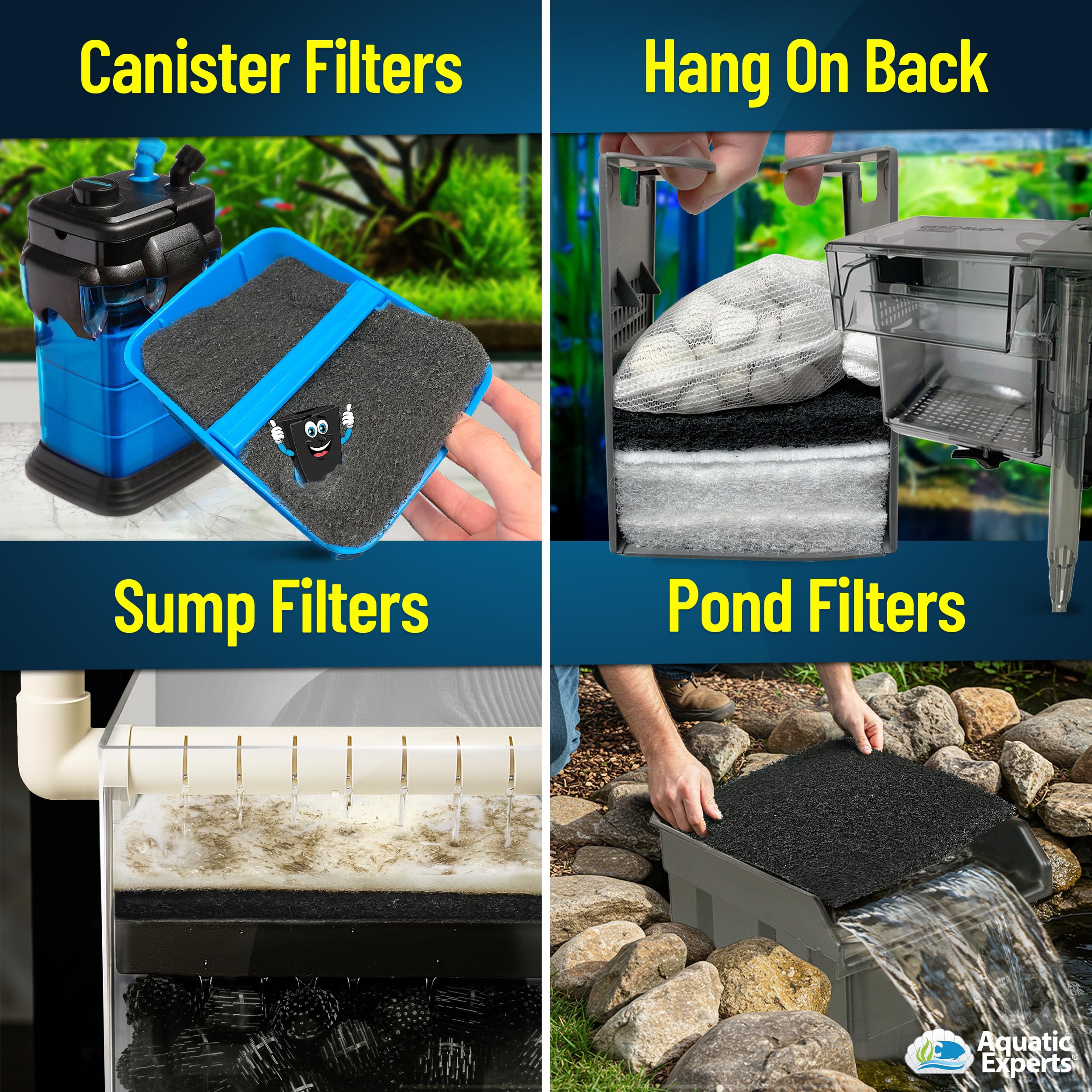 Aquatic Experts Carbon Pad made-in-usa ensures reliable filtration media.