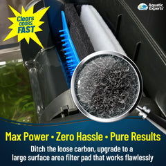 Aquatic Experts Carbon Pad pond-use keeps water cleaner for outdoor setups.