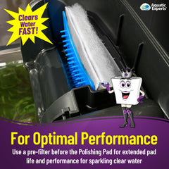 Aquatic Experts filter-pad-water-flow-path captures particulates for visible tank clarity
