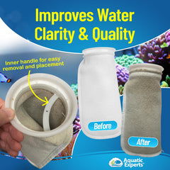 Aquatic Experts filter sock with durable stitching stands up to reuse