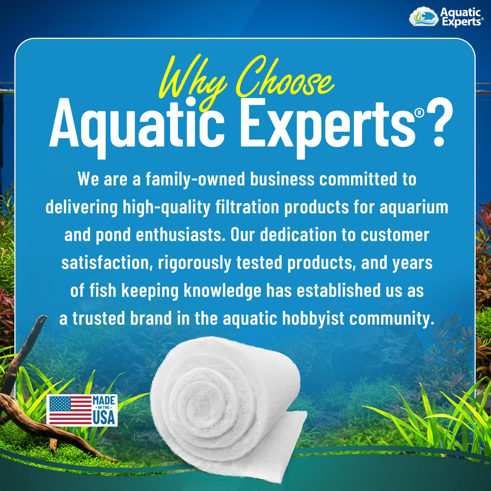 Aquatic Experts FilterFirst long 24 ft roll ready for extensive filtration projects.