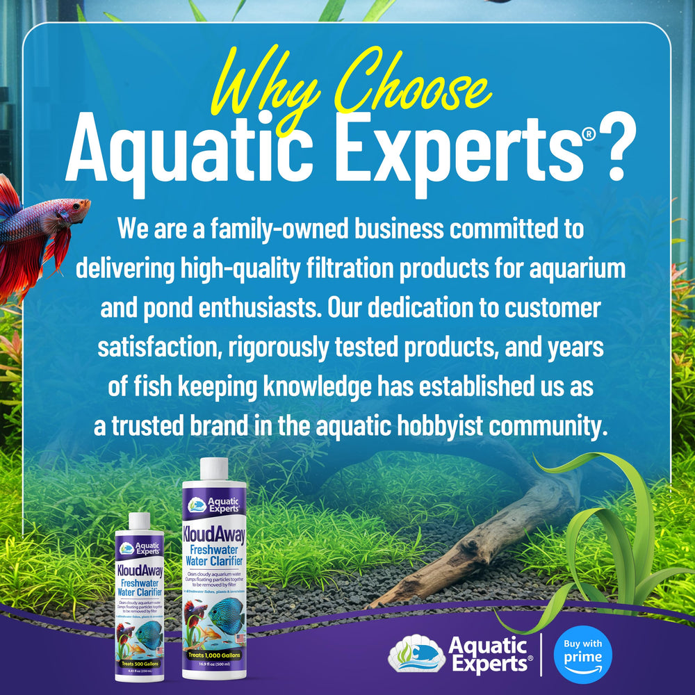 KloudAway use leads to crystal-clear tank water for better viewing.