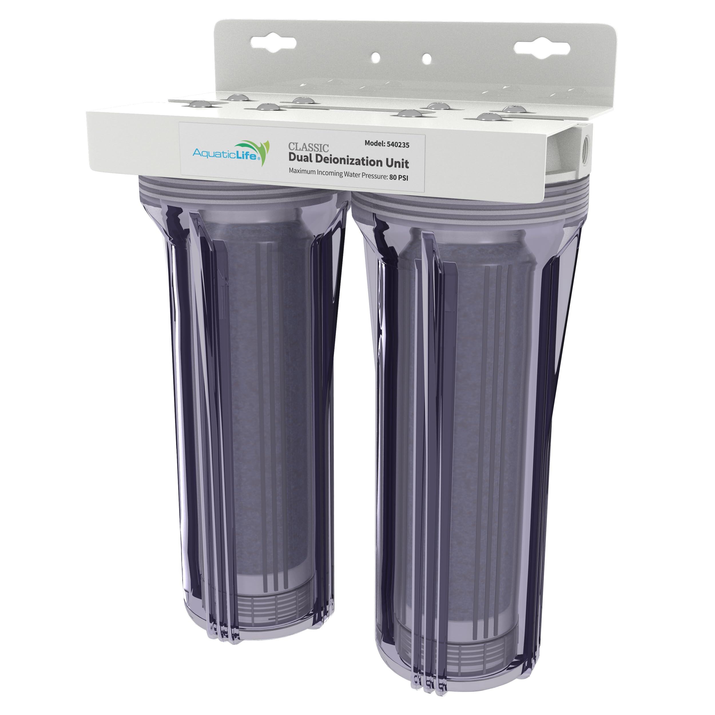 Aquatic Life color-changing DI resin double canister setup for clearer hydroponic water