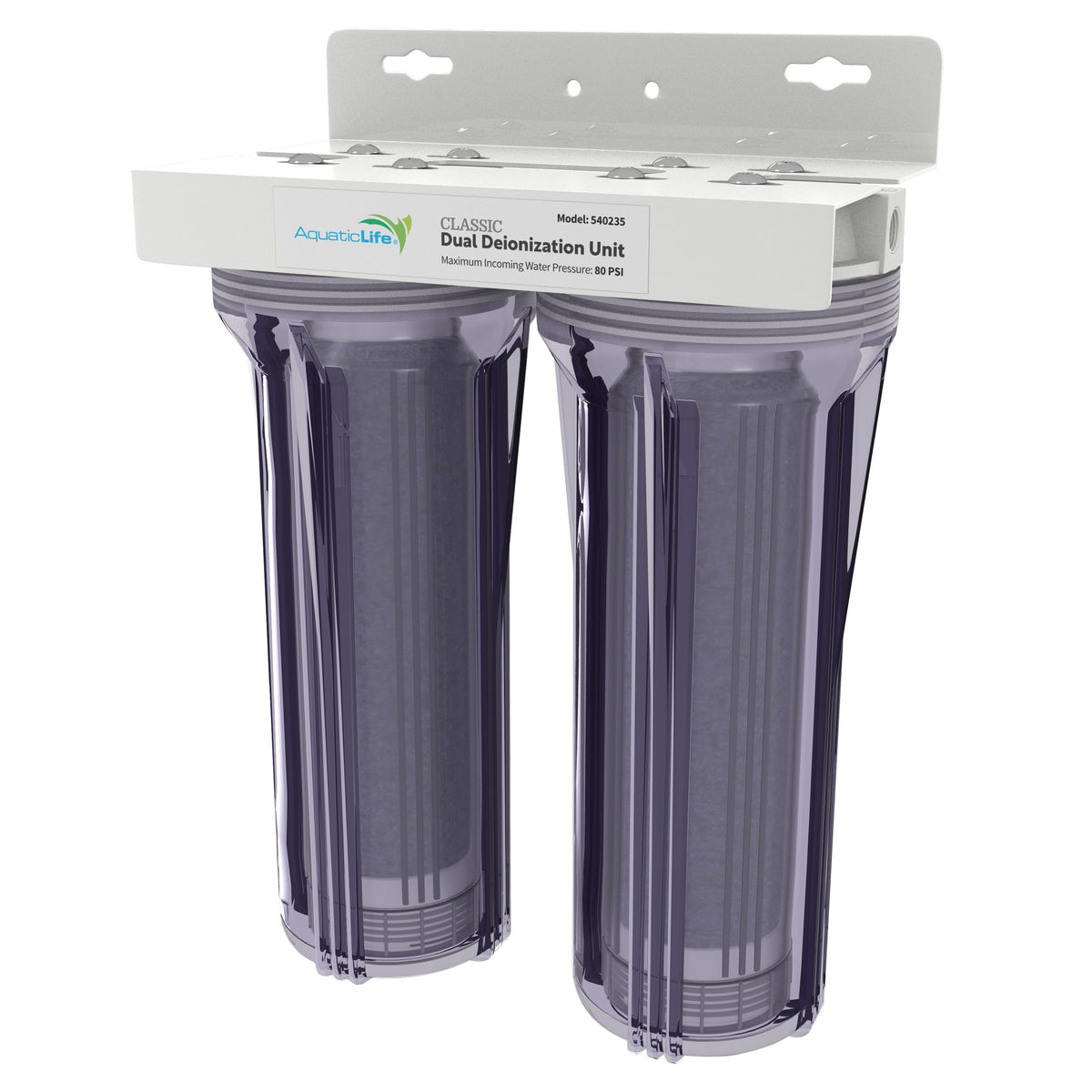 Aquatic Life color-changing DI resin double canister setup for clearer hydroponic water