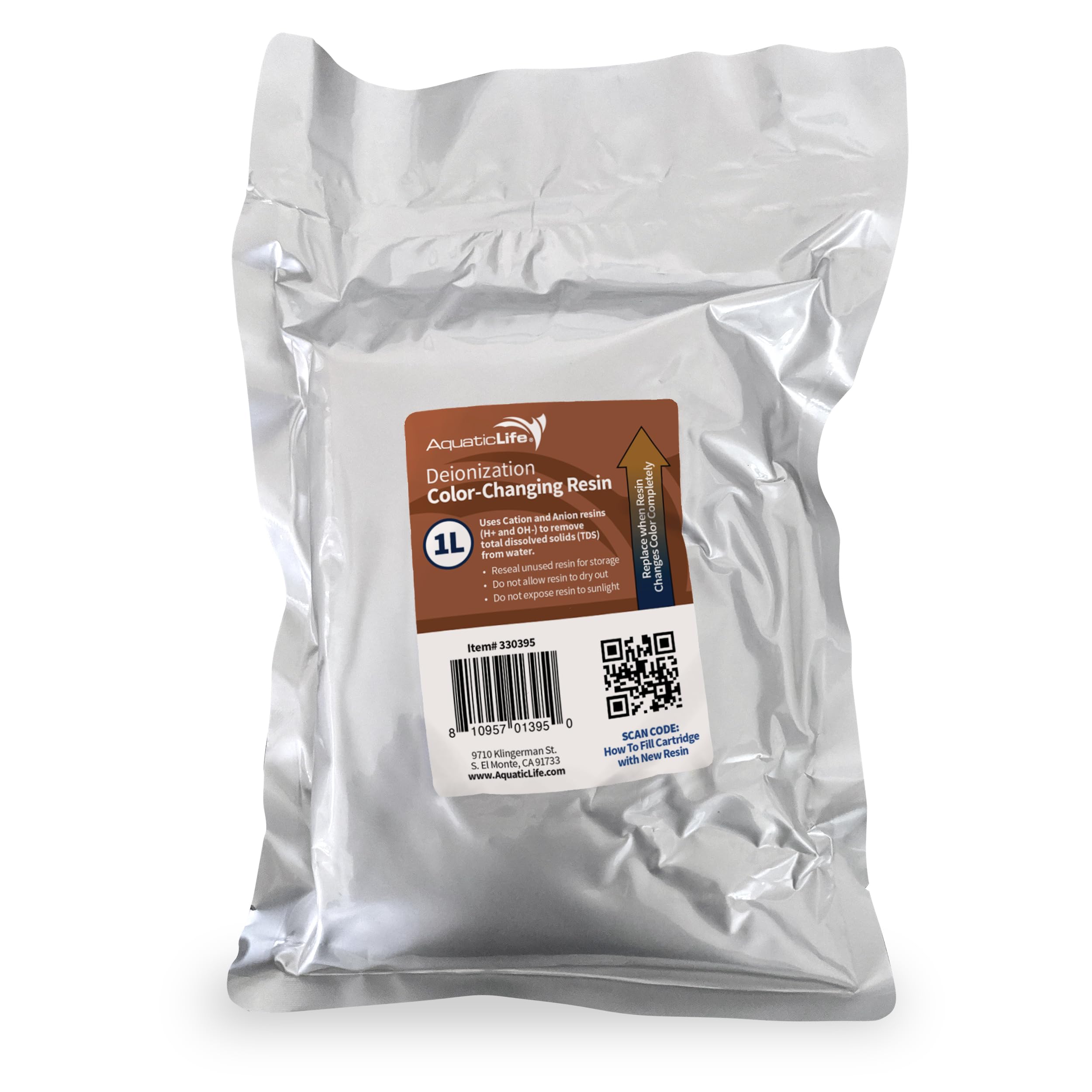 AquaticLife color-changing DI resin signals exhaustion, simplifying maintenance for cleaner aquarium water.