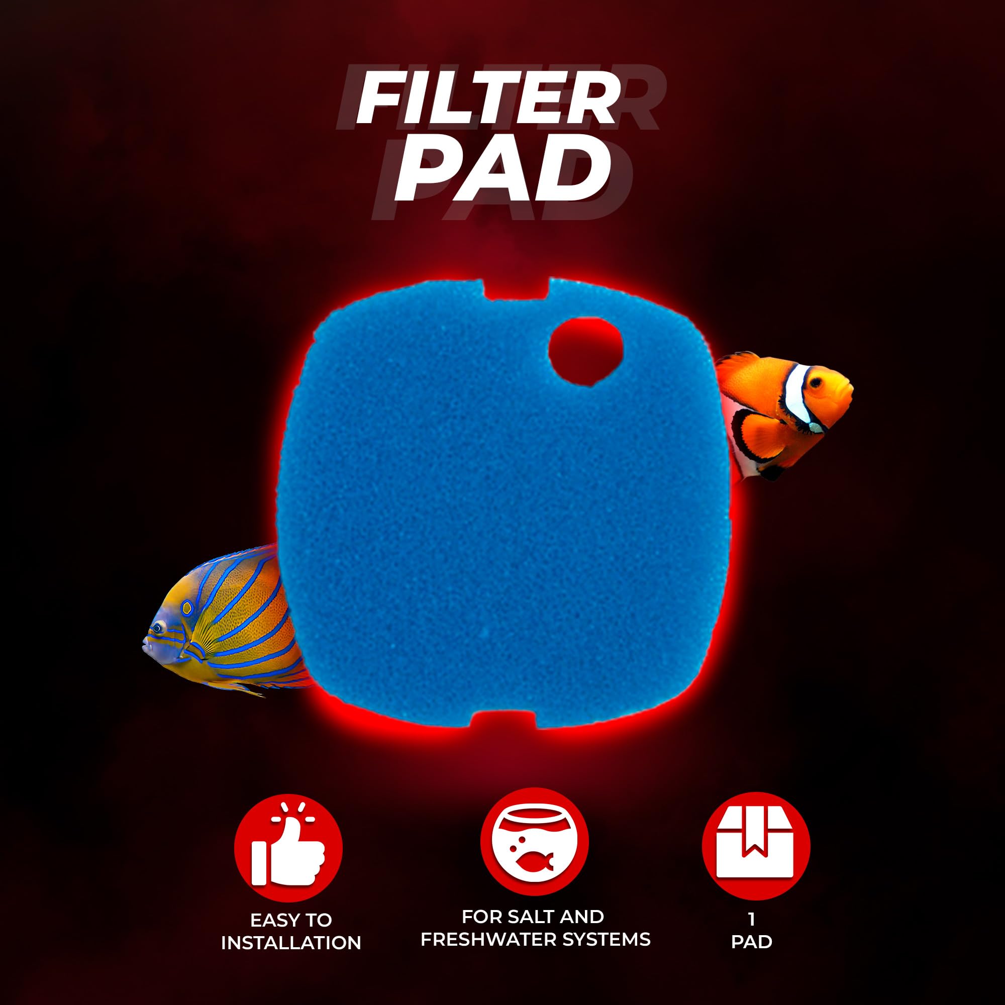 Aquatop durable materials sponge designed for long-lasting aquarium filtration.