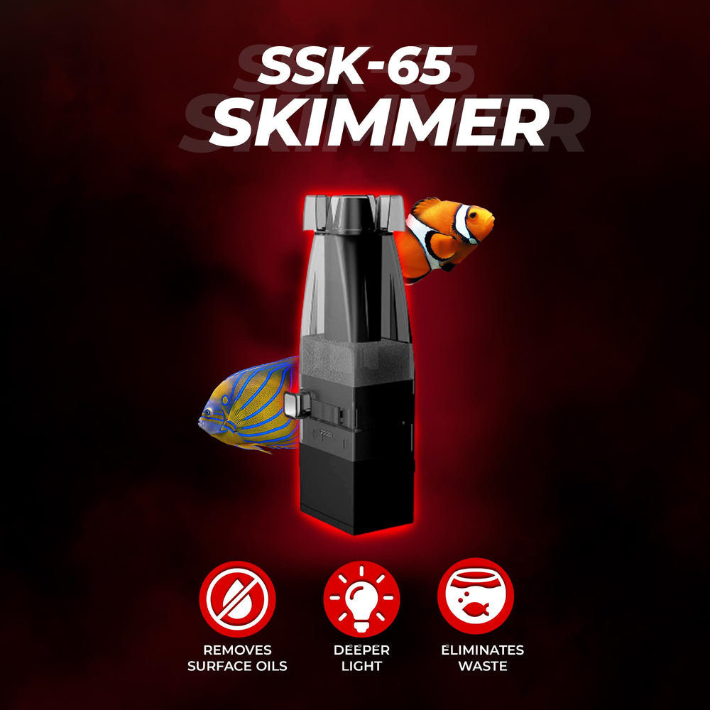 Aquatop freshwater-saltwater compatible skimmer maintains surface clarity