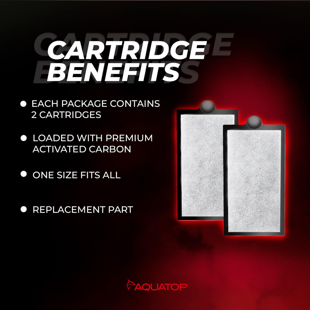 Aquatop Pisces easy-installation cartridge being replaced for hassle-free maintenance.