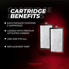Aquatop Pisces easy-installation cartridge being replaced for hassle-free maintenance.
