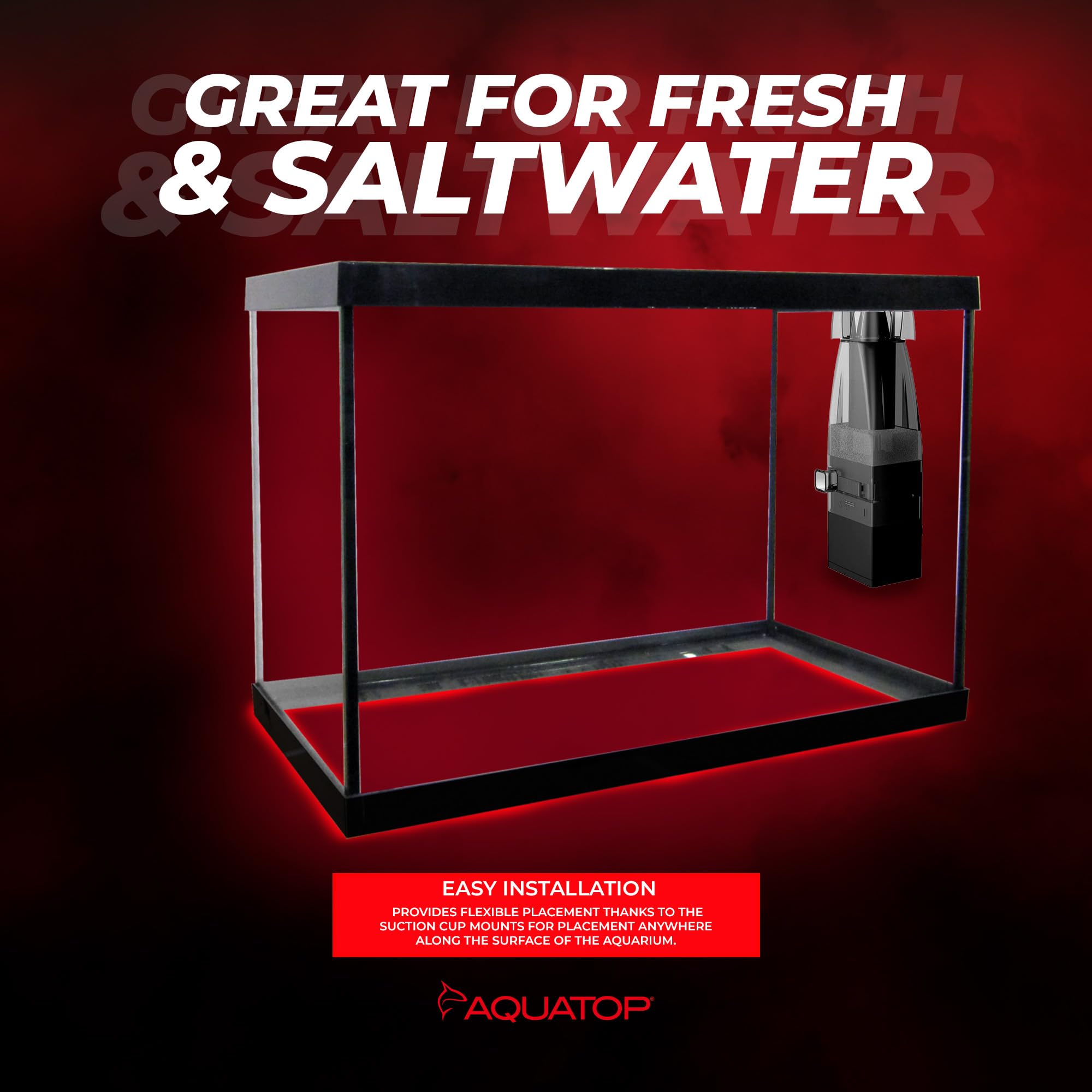 Aquatop surface skimmer keeps tank surface clean for better viewing