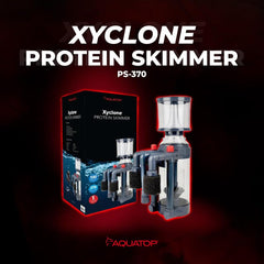 Aquatop Xyclone PS-370 pump and needle wheel for efficient skimming