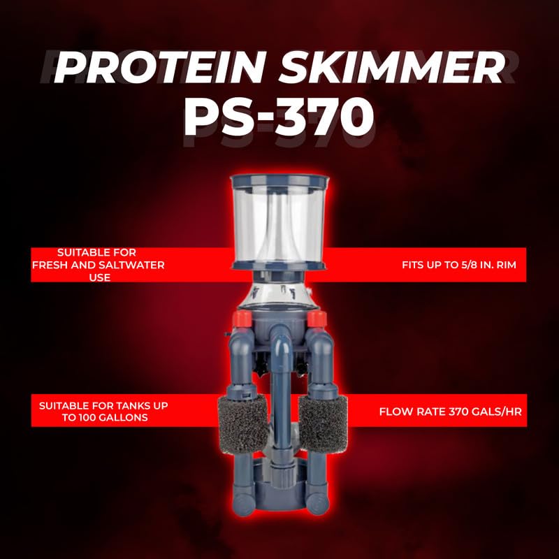 Aquatop Xyclone PS-370 system setup for 100-gallon saltwater tanks