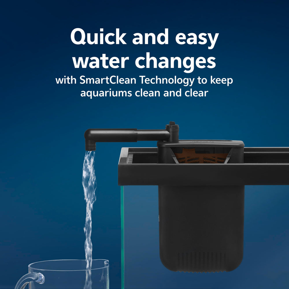 Aqueon Adjustable-flow control lets you tailor filtration for your tank.