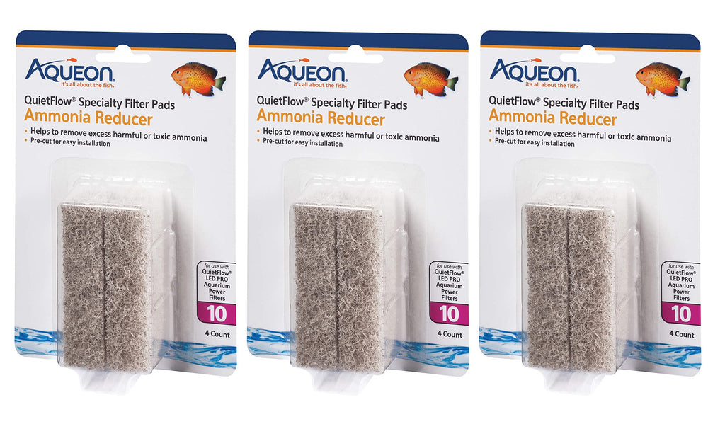 Aqueon ammonia reducer filter pad size 10 promotes safer aquarium water and clear tanks.