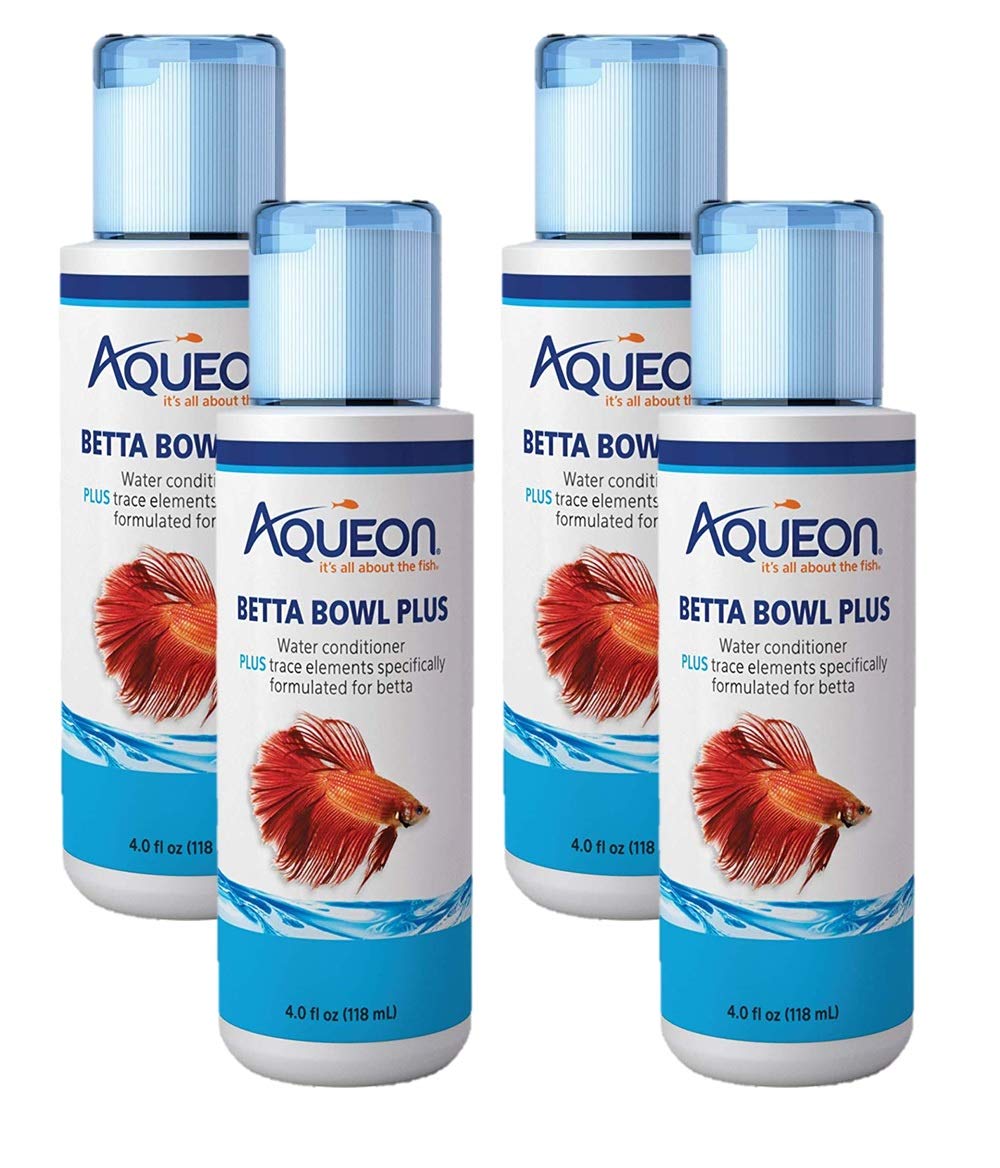 Aqueon Betta Bowl Plus bottle pour for instant water conditioning in betta bowls