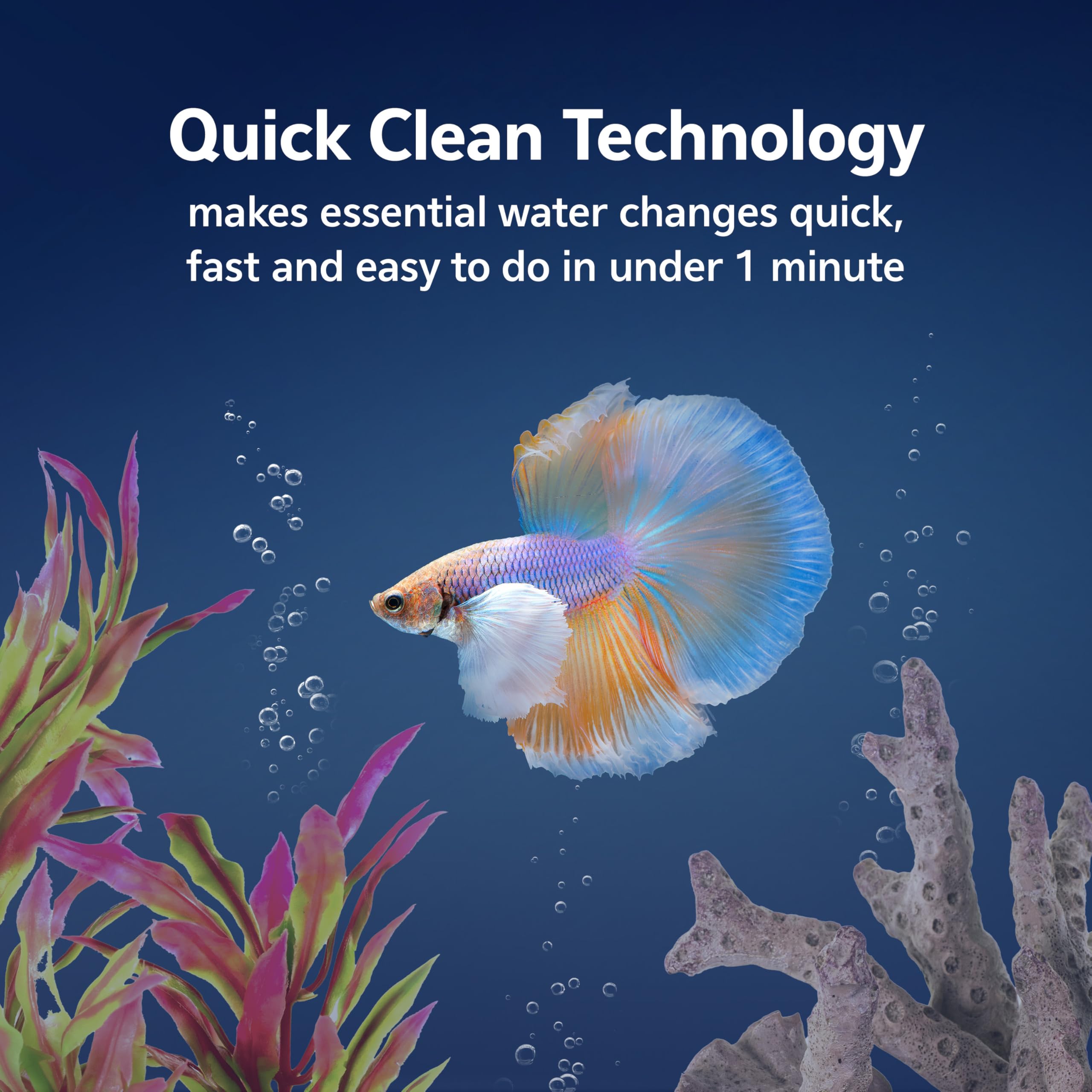 Aqueon BettaBow water filter included for steady filtration