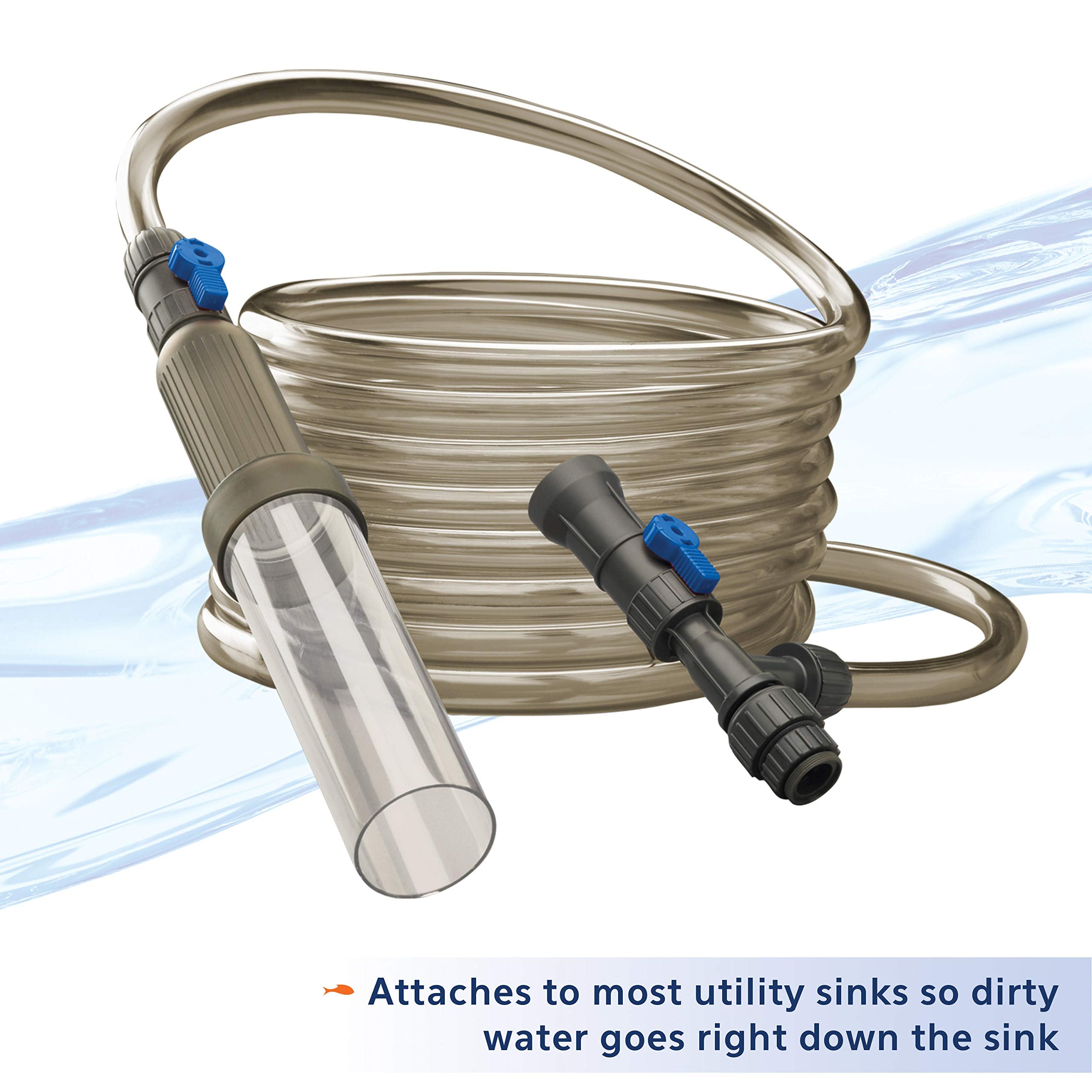 Aqueon faucet adapter connection enables quick setup for convenient water changes.