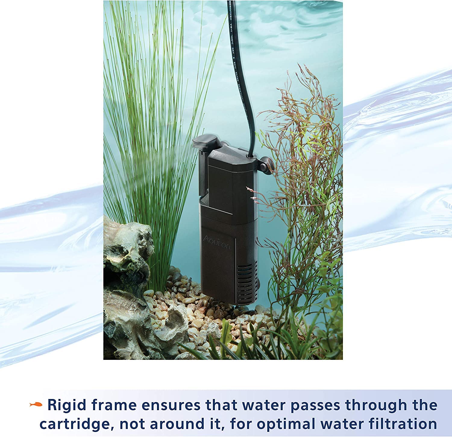 Aqueon pack-of-3 cartridges highlight convenient replacement kit.