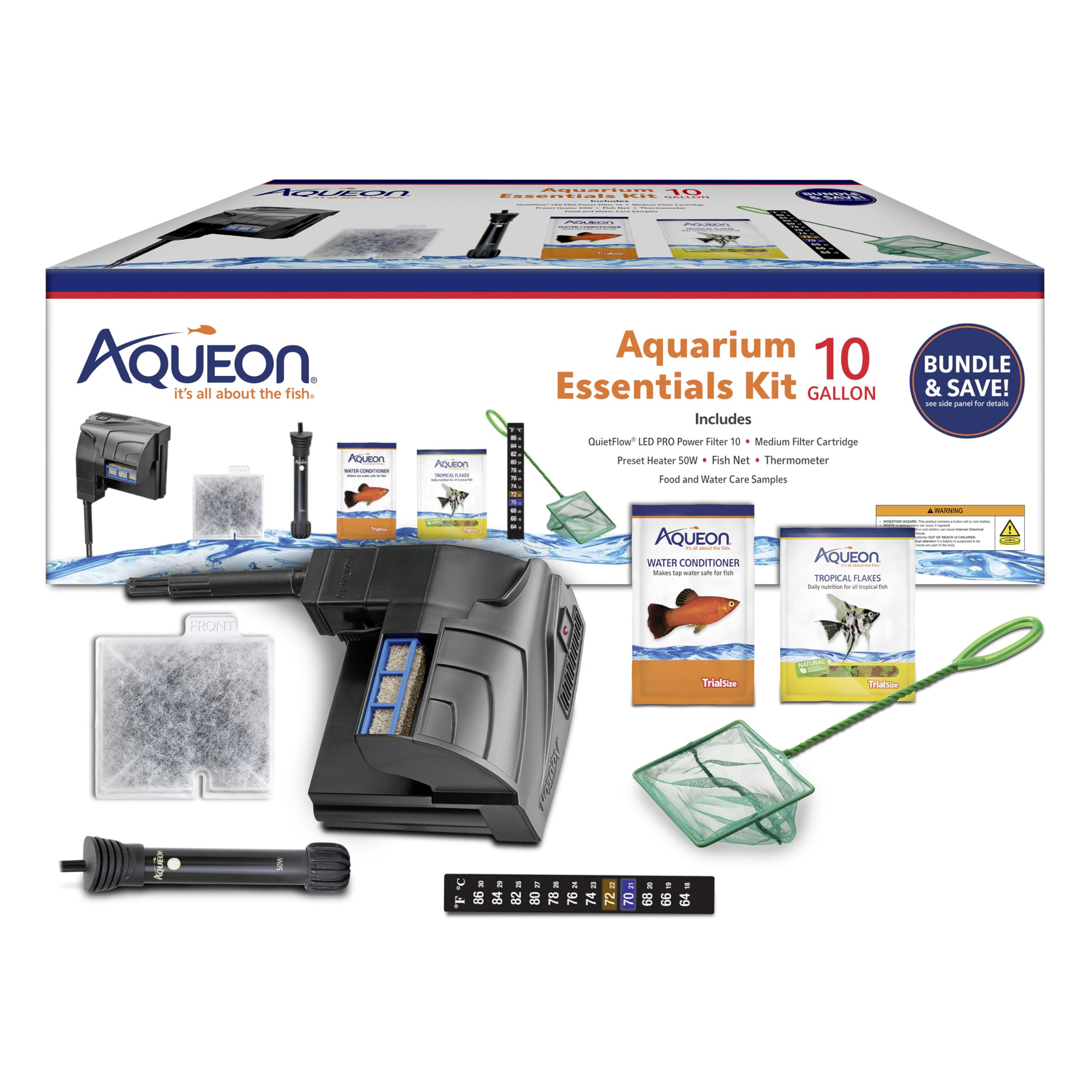 Aqueon preset heater with suction cup maintaining stable 78F
