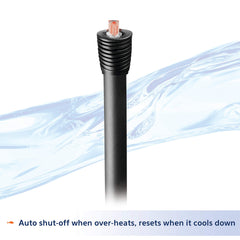 Aqueon Pro 100 shatterproof shell image underscores robust, long-lasting aquarium heater.