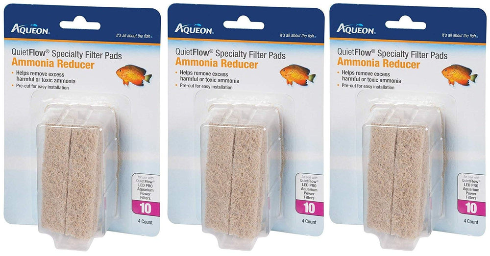 Aqueon Quiet Flow 10 ammonia-reducing filter pad helps maintain clean aquarium water.