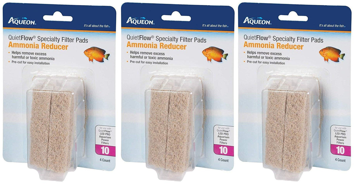 Aqueon Quiet Flow 10 ammonia-reducing filter pad helps maintain clean aquarium water.