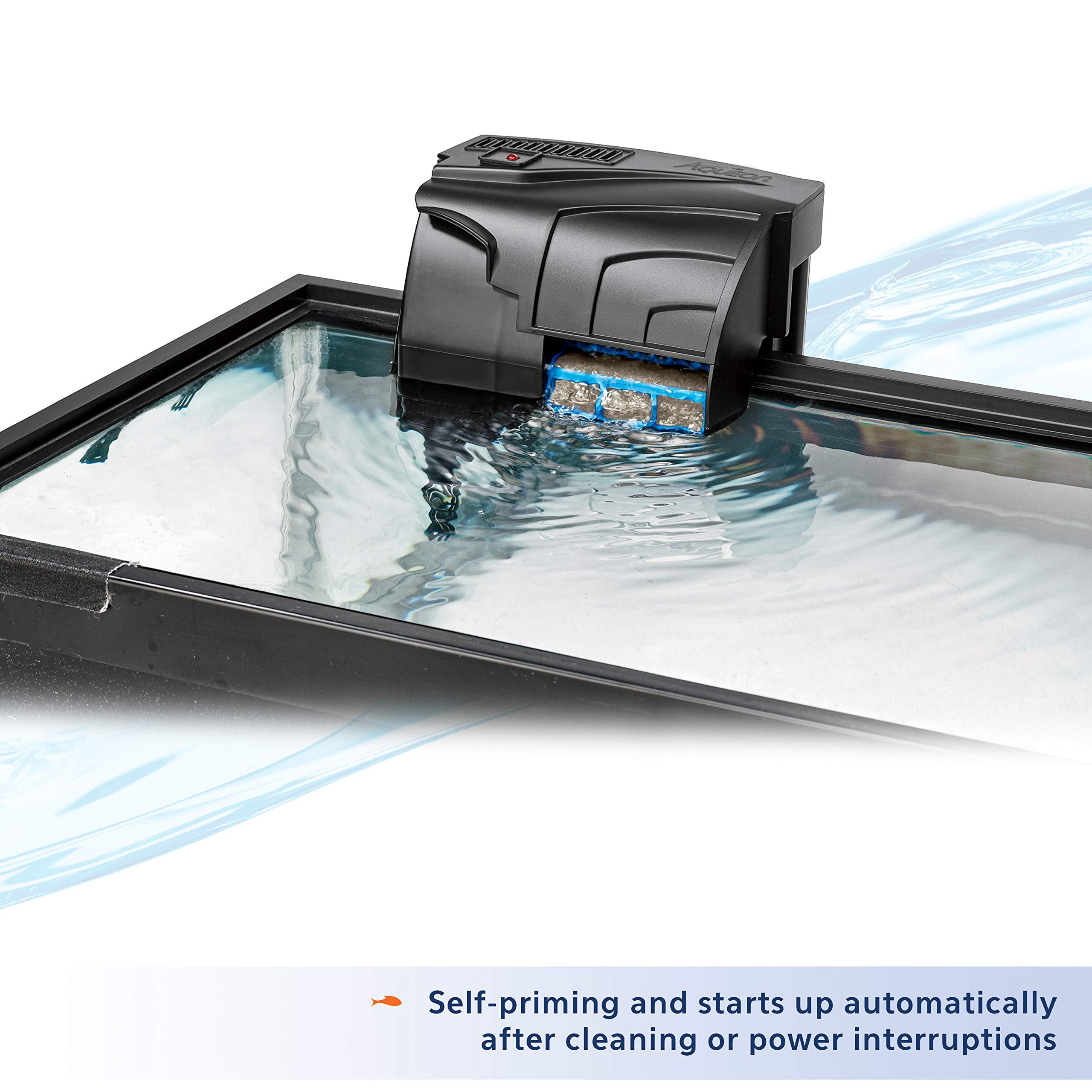 Aqueon QuietFlow 30 LED PRO internal pump feature demonstrates quiet, leak-free performance
