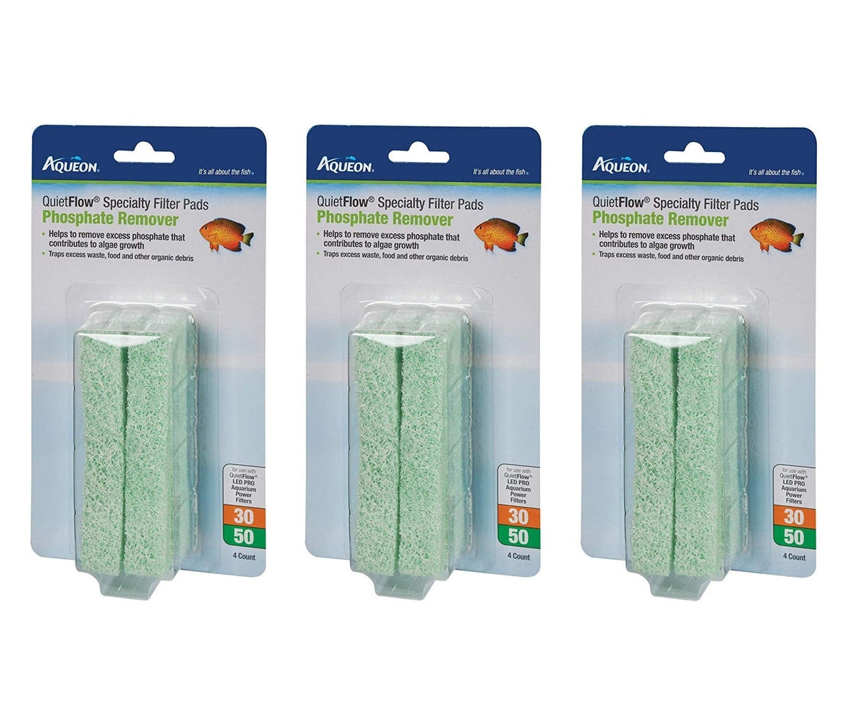 Aqueon QuietFlow specialty filter pads 30/50 for phosphate removal and clearer water.
