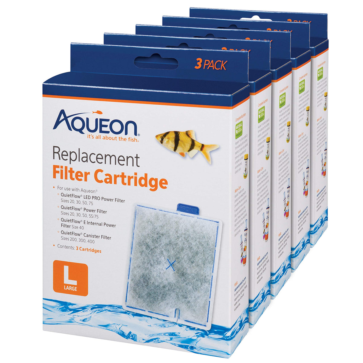 Aqueon replacement cartridge dense-floss for efficient filtration and easy setup
