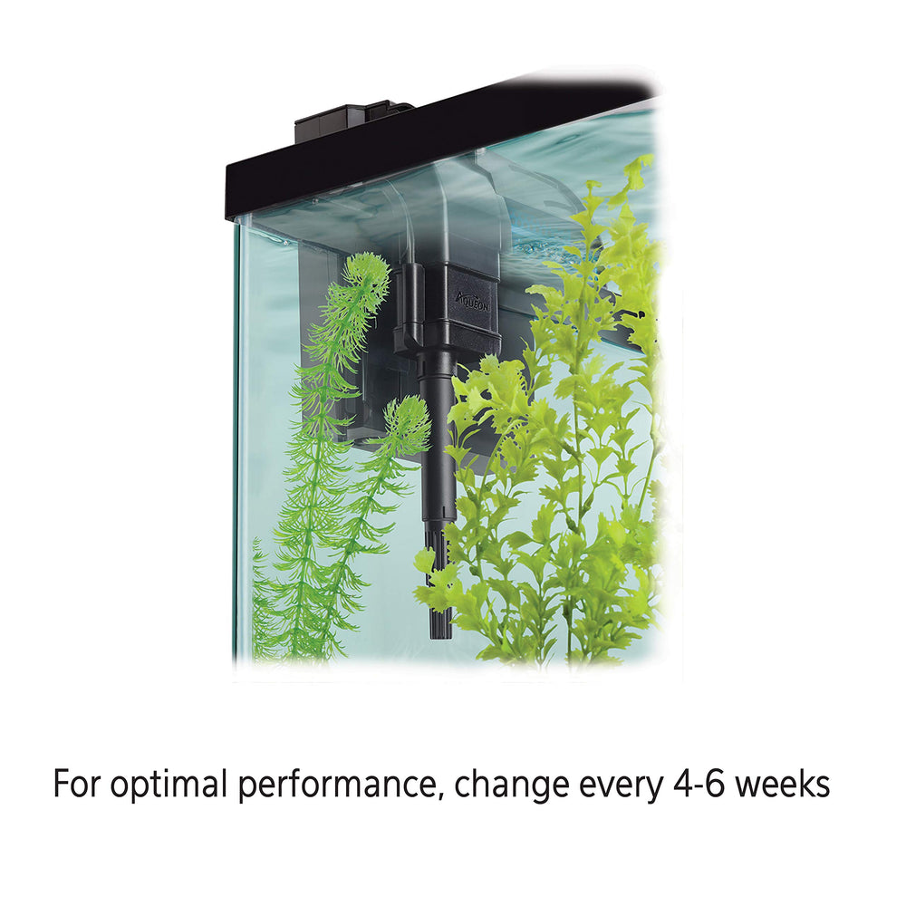 Aqueon replacement cartridge front-orientation-tab for simple installation