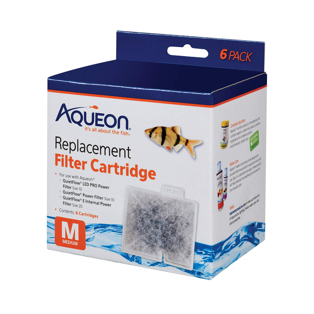 Aqueon replacement filter cartridge medium front view improves filtration