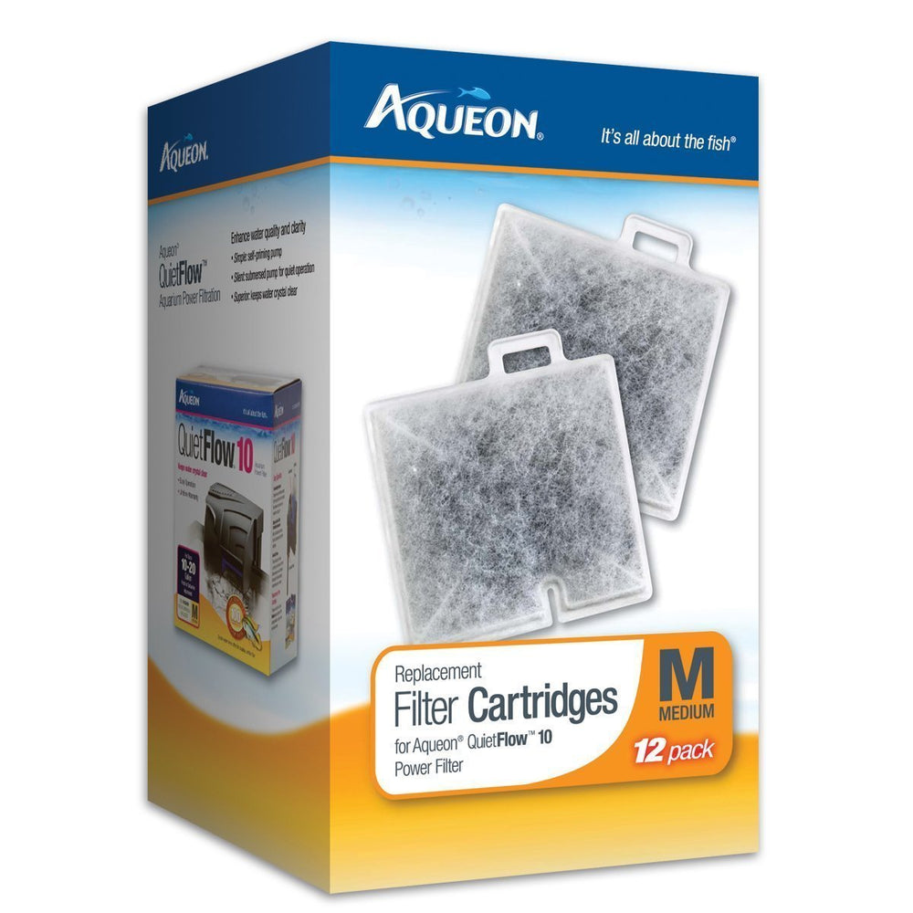 Aqueon Replacement Filter Cartridges pack shows two boxes for convenient replacement and ongoing filtration.