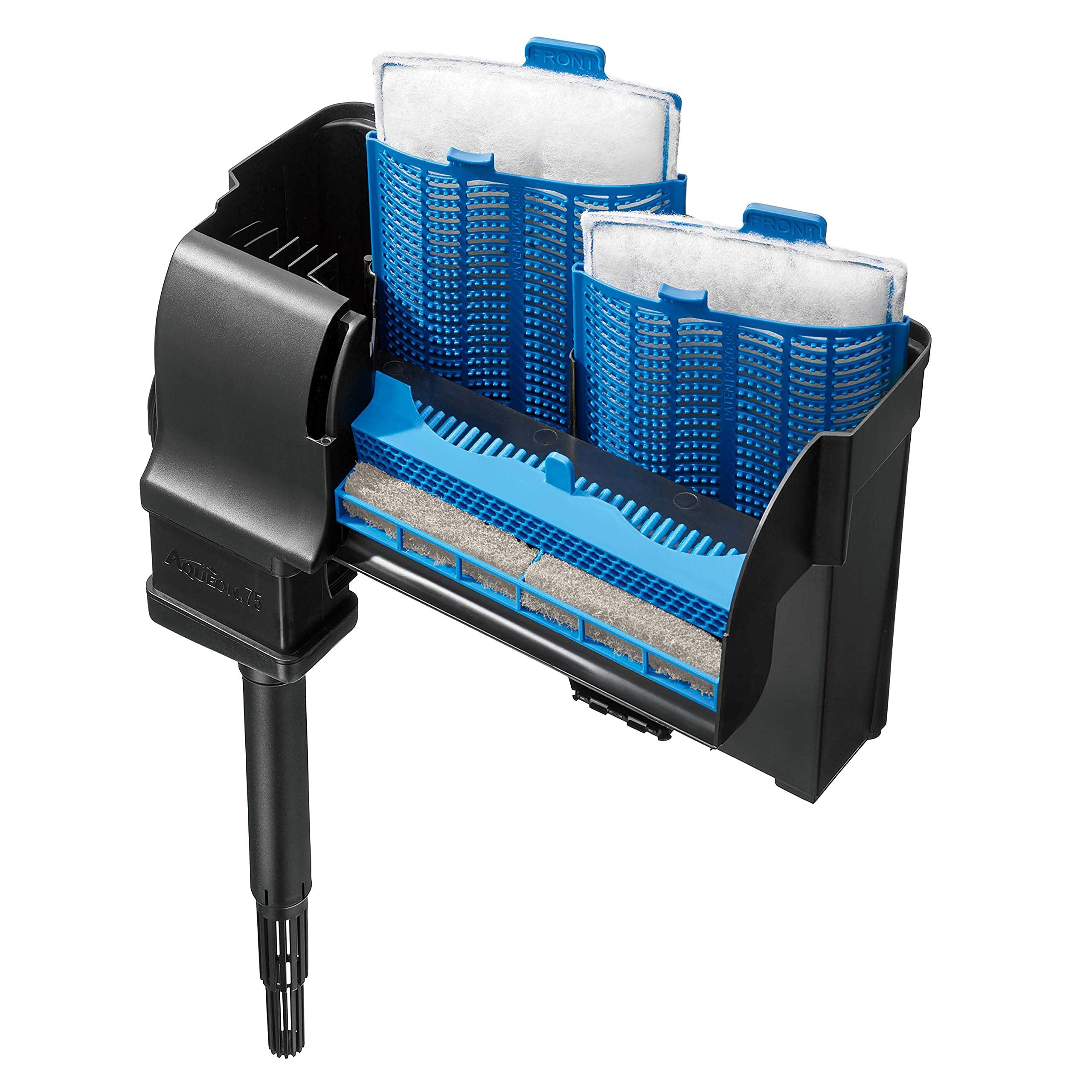 Aqueon Replacement Filter Cartridges Large pack patented distribution view demonstrates even carbon spread.