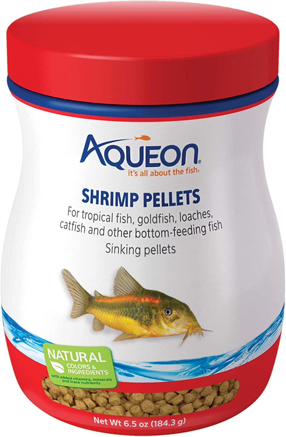 Aqueon Shrimp Pellets two-pack for easy bottom-feeder feeding